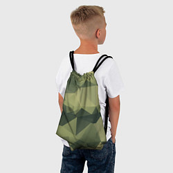 Рюкзак-мешок 3д полигоны - камуфляж, цвет: 3D-принт — фото 2