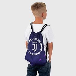 Рюкзак-мешок Символ Juventus и круглая надпись Football Legends, цвет: 3D-принт — фото 2