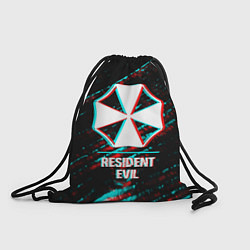 Рюкзак-мешок Resident Evil в стиле Glitch Баги Графики на темно, цвет: 3D-принт