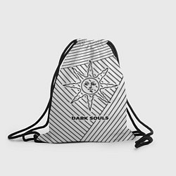 Рюкзак-мешок Символ Dark Souls на светлом фоне с полосами, цвет: 3D-принт