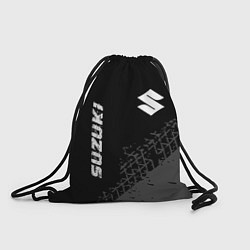 Рюкзак-мешок Suzuki Speed на темном фоне со следами шин, цвет: 3D-принт