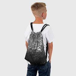 Рюкзак-мешок Текстура камня черно-белый узор, цвет: 3D-принт — фото 2