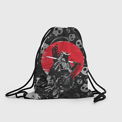 Рюкзак-мешок Призрак Цусимы Самурай Красное солнце Япония, цвет: 3D-принт