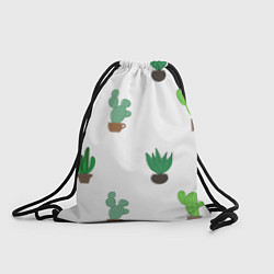Рюкзак-мешок Кактусы в горшках, паттерн, цвет: 3D-принт
