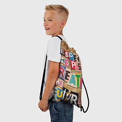 Рюкзак-мешок Уважайте прошлое, создавайте будущее!, цвет: 3D-принт — фото 2