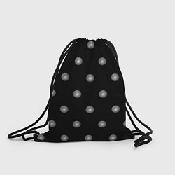 Рюкзак-мешок Серый горох 3д на черном фоне, цвет: 3D-принт