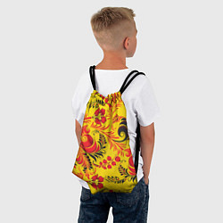 Рюкзак-мешок Хохломская Роспись Цветы, цвет: 3D-принт — фото 2