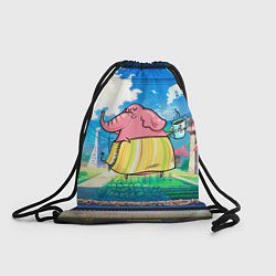 Рюкзак-мешок Слониха с кофе, цвет: 3D-принт