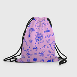 Рюкзак-мешок Doodle different characters and elements, цвет: 3D-принт