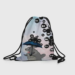 Рюкзак-мешок Тоторо бегущий от чернушек, цвет: 3D-принт
