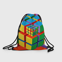 Рюкзак-мешок Цветные кубики КУБОКУБ, цвет: 3D-принт
