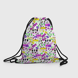 Рюкзак-мешок Разноцветные цифры и алфавит school, цвет: 3D-принт