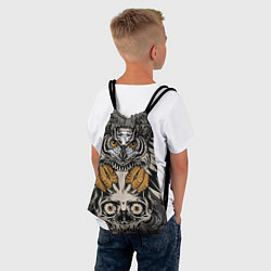 Рюкзак-мешок Сова с черепом Owl with Skull, цвет: 3D-принт — фото 2