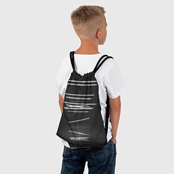 Рюкзак-мешок Неоновые фонари во тьме - Белый, цвет: 3D-принт — фото 2