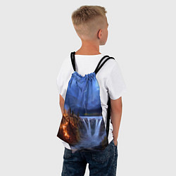Рюкзак-мешок Огонь, гроза и вода, цвет: 3D-принт — фото 2