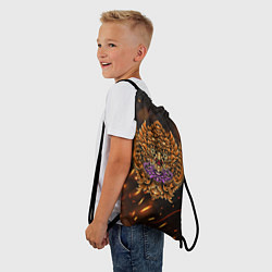 Рюкзак-мешок Орел в узорах, цвет: 3D-принт — фото 2