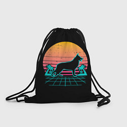 Рюкзак-мешок Ретро Волк, цвет: 3D-принт