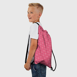Рюкзак-мешок Розовые сердечки паттерн, цвет: 3D-принт — фото 2
