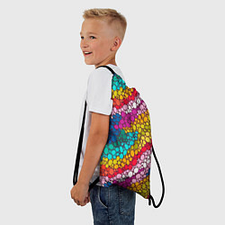 Рюкзак-мешок Абстракция - радужное настроение, цвет: 3D-принт — фото 2