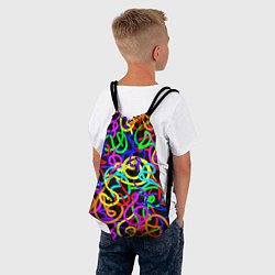 Рюкзак-мешок Неоновый беспорядок, цвет: 3D-принт — фото 2