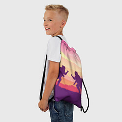 Рюкзак-мешок Сумо поединок на рассвете, цвет: 3D-принт — фото 2