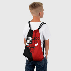 Рюкзак-мешок Чикаго Буллз black & red, цвет: 3D-принт — фото 2