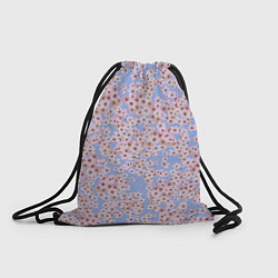 Рюкзак-мешок Цветы Нарисованные На Голубом Фоне, цвет: 3D-принт
