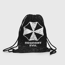 Рюкзак-мешок Resident Evil с потертостями на темном фоне, цвет: 3D-принт