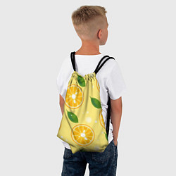 Рюкзак-мешок Сочные апельсины в разрезе, цвет: 3D-принт — фото 2