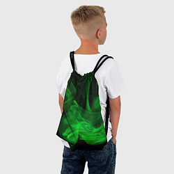 Рюкзак-мешок Зелёный абстрактный дым, цвет: 3D-принт — фото 2
