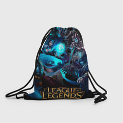Рюкзак-мешок Коллаж LoL - Legue of Legends, цвет: 3D-принт