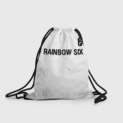 Рюкзак-мешок Rainbow Six glitch на светлом фоне: символ сверху, цвет: 3D-принт