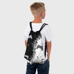 Рюкзак-мешок Джойстики чёрно-белые, цвет: 3D-принт — фото 2