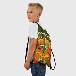 Рюкзак-мешок Polynesian tiki HUMBLE, цвет: 3D-принт — фото 2