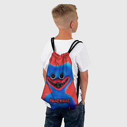 Рюкзак-мешок Хаги Ваги на красном фоне, цвет: 3D-принт — фото 2