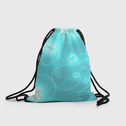 Рюкзак-мешок Голубая неоновая абстрактная геометрия, цвет: 3D-принт