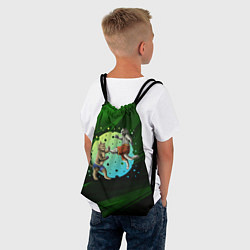 Рюкзак-мешок Кошачий бой - карате, цвет: 3D-принт — фото 2