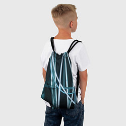 Рюкзак-мешок Неоновые белые фонари во тьме, цвет: 3D-принт — фото 2