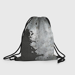 Рюкзак-мешок Рваный металл на сетке, цвет: 3D-принт