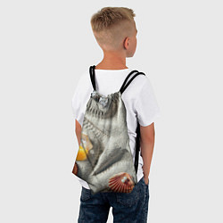 Рюкзак-мешок Звезда из песка, ракушки и две жемчужины, цвет: 3D-принт — фото 2