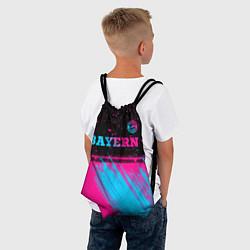 Рюкзак-мешок Bayern - neon gradient: символ сверху, цвет: 3D-принт — фото 2