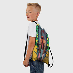 Рюкзак-мешок Человек-бензопила : Дэндзи, цвет: 3D-принт — фото 2