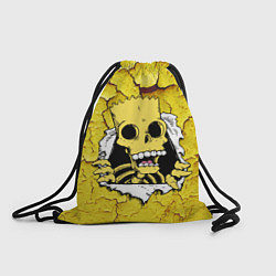 Рюкзак-мешок Скелет Барта Симпсона разрывает штукатурку стены, цвет: 3D-принт