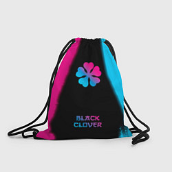 Рюкзак-мешок Black Clover - neon gradient: символ, надпись, цвет: 3D-принт