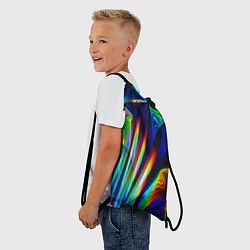 Рюкзак-мешок Волнообразные абстрактные линии, цвет: 3D-принт — фото 2