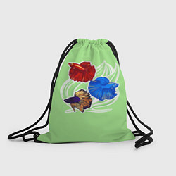 Рюкзак-мешок Необычные красочные рыбки, цвет: 3D-принт