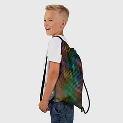 Рюкзак-мешок Неоновый сетчатый узор, цвет: 3D-принт — фото 2