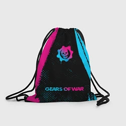 Рюкзак-мешок Gears of War - neon gradient: символ, надпись, цвет: 3D-принт