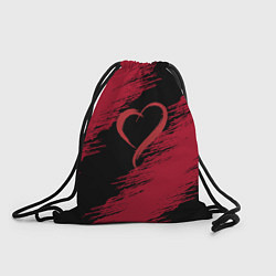 Рюкзак-мешок Нарисованное кистью сердце, цвет: 3D-принт