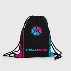 Рюкзак-мешок Yamaha - neon gradient: символ, надпись, цвет: 3D-принт